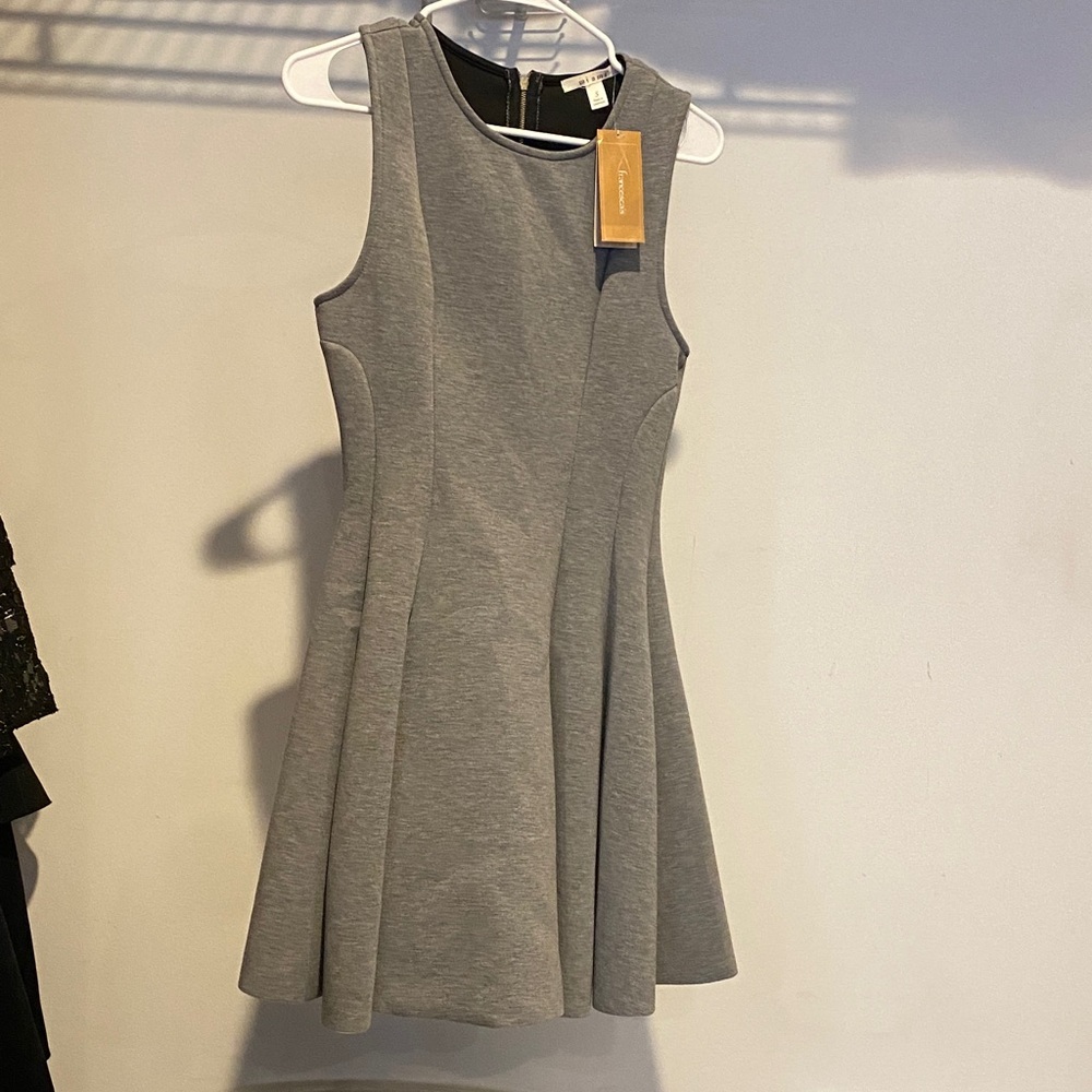 Francesca's Collections Gray Sleeveless Mini Dress